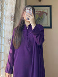 3 Piece Khaddar Purple Dress