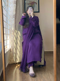 3 Piece Khaddar Purple Dress