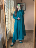 3 PIECE khaddar ZINC BLUE DRESS