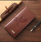 MEN PU LEATHER LONG WALLET MULTIPLE CARD SLOTS CASH PURSE CARD HOLDER