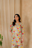 Light Blue Fun Floral Stitched Lawn 2 Piece Suit-LGZ-002