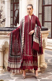 3 Piece Unstitched Heavy Embroidered Pure Lawn Suit With Printed Silk Dupatta