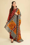 3 Piece Unstitched Heavy Embroidered Lawn Suit With Printed Fine Silk Dupatta