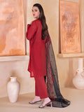 3 Piece Unstitched Heavy Embroidered Pure Lawn Suit With Heavy Embroidered Chickan Kari Organza Dupatta