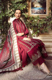 3 Piece Unstitched Heavy Embroidered Pure Lawn Suit With Printed Silk Dupatta