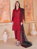 3 Piece Unstitched Heavy Embroidered Pure Lawn Suit With Heavy Embroidered Chickan Kari Organza Dupatta